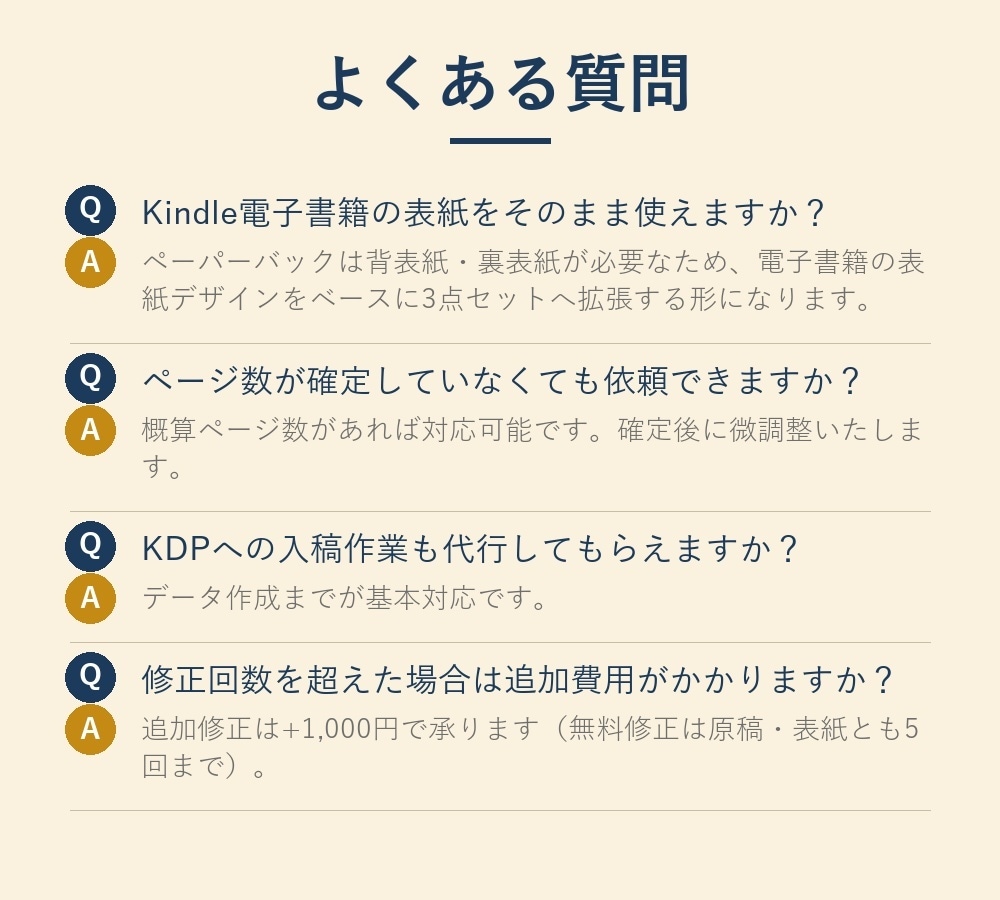 ペーパーバックの表紙3点セットのみ承ります 本文は自分で組める方向け。表紙だけお任せください イメージ4