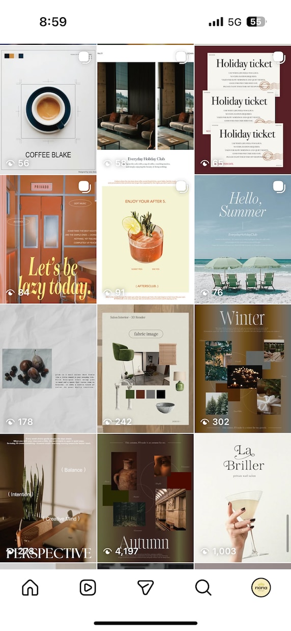 Instagram、Xの投稿テンプレ作成します トレンド感あるテンプレを｜Canva、Illustrator イメージ4