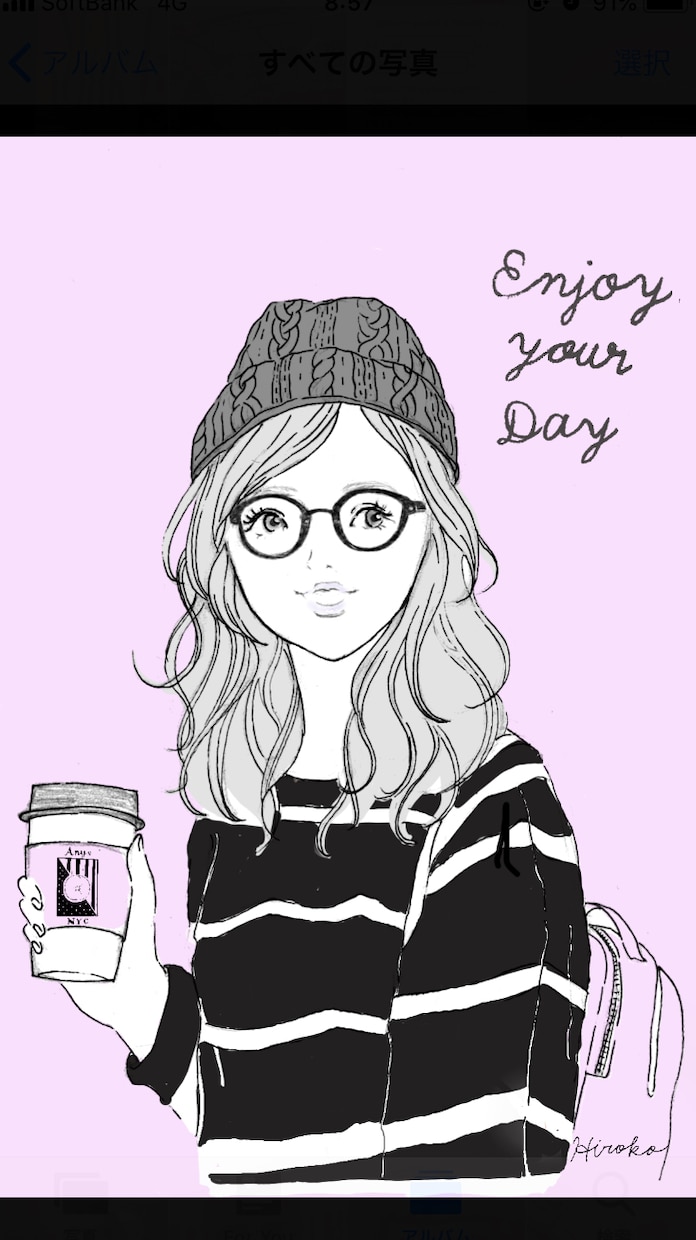 魅力を引き立てるオシャレなSNSアイコン制作します 大人かわいいガールズイラストをお描きします イメージ5