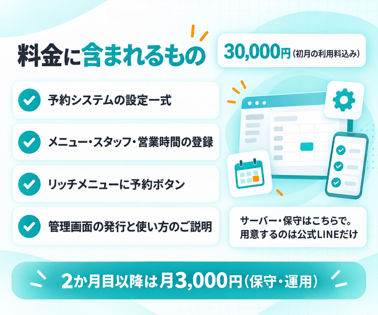 LINEで完結する予約システムを導入します 最短2日｜予約から変更・リマインドまでLINEで完了 イメージ6