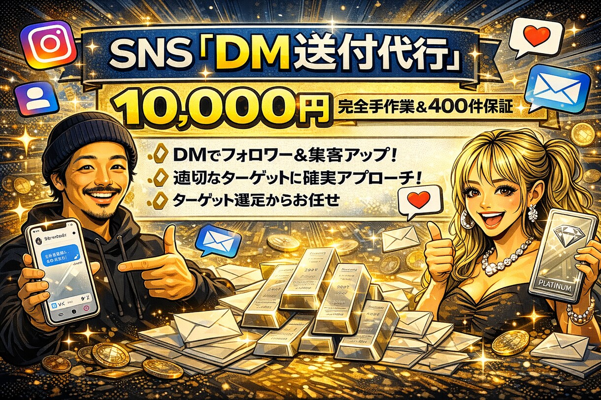 InstagramのDM送付を代行いたします ターゲットユーザーへのDM送付代行！ イメージ1
