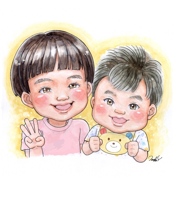 アニメーターが【手描きの似顔絵】作成します ハガキサイズは1500円から。贈り物やアイコン等にも。 イメージ5