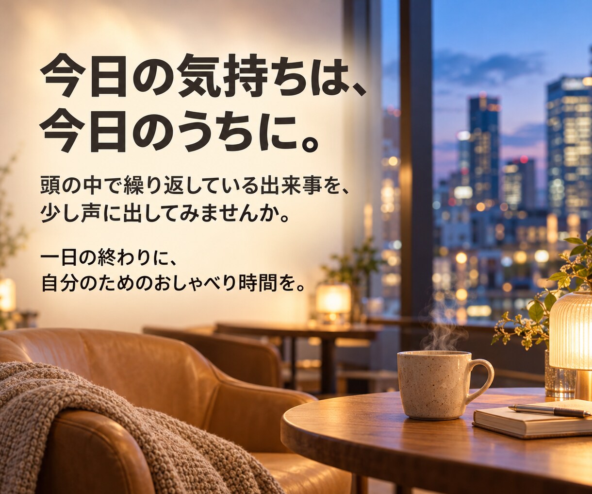 聞き役を頑張るあなたのお話をゆっくり伺います いつもは聞き役。今夜は、あなたが主役。 イメージ8