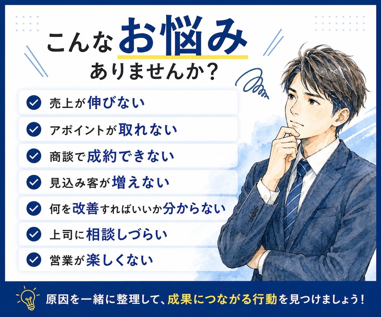 営業1〜3年目専門｜売れない原因を一緒に整理します 新人賞受賞・新人教育担当｜営業のお悩み相談に乗ります イメージ2