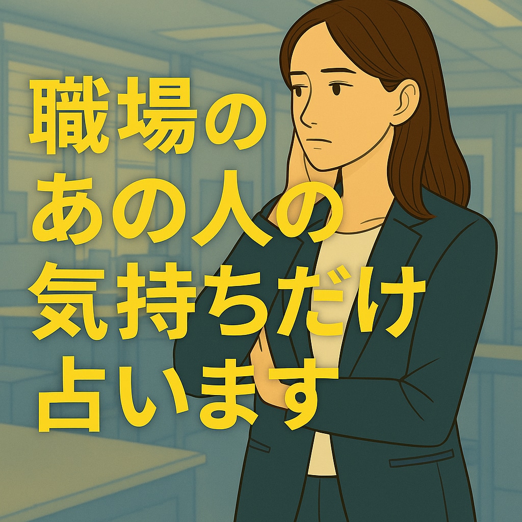 職場の人の「今の気持ち」だけ占います 未来・結果不要な方へ。職場の方の今の気持ちだけ知りたい方に。 イメージ1
