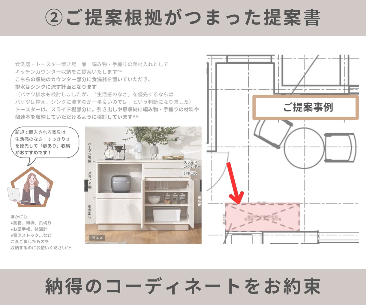 賃貸OK！全部屋インテリアコーディネート提案します 部屋が狭いと感じる方へ！ゆとりある家具配置をコーディネート イメージ6