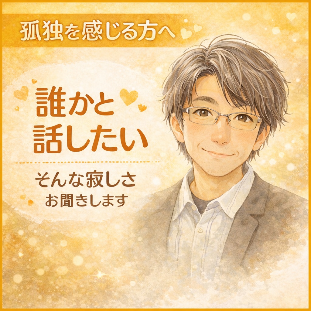 孤独や寂しさを感じている方、お話聞きます ひとりで抱えなくて大丈夫です。 イメージ1