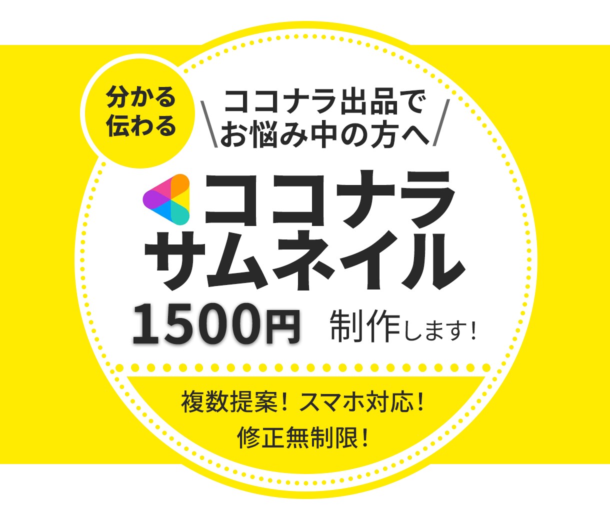 ココナラ用のサムネイル制作します シンプルだけどついついクリックしちゃうサムネ作ります。 イメージ1