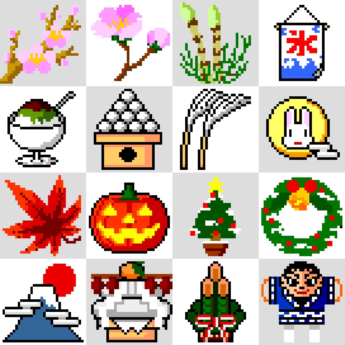 SNSアイコンに！かわいいドット絵制作します 32×32pxのドット絵をご希望のサイズにしてお渡しします！ イメージ4