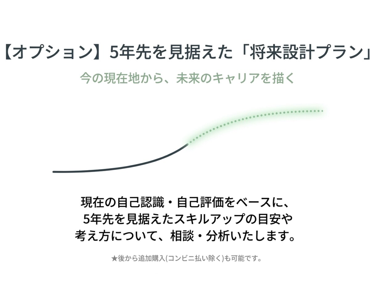 個別分析｜働き方・適職診断します 6項目を5段階で自己採点＋個別ヒアリング付き！ イメージ6