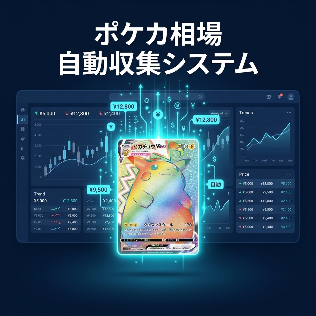 ポケカ価格を自動取得！スプレッドシート連携管理ます 毎日の自動取得スケジュール、利益率調整や画像自動保存も対応 イメージ1