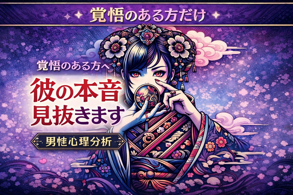 アゲ鑑定なし！覚悟ある方のみ｜彼の本音を見抜きます 星と数秘でズバリいきます！現実を知ってスッキリしたい方へ イメージ1