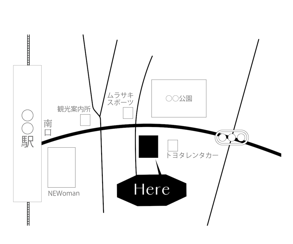 似合わせ簡易地図を製作いたします ショップカードやチラシへの掲載用にご使用いただけます⁂ イメージ2