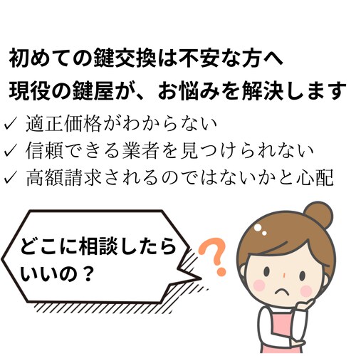 鍵交換が不安な方へ。現役の鍵屋が悩みを解決します 【鍵交換のプロが教える】安心・納得の鍵交換ガイダンスサービス イメージ2