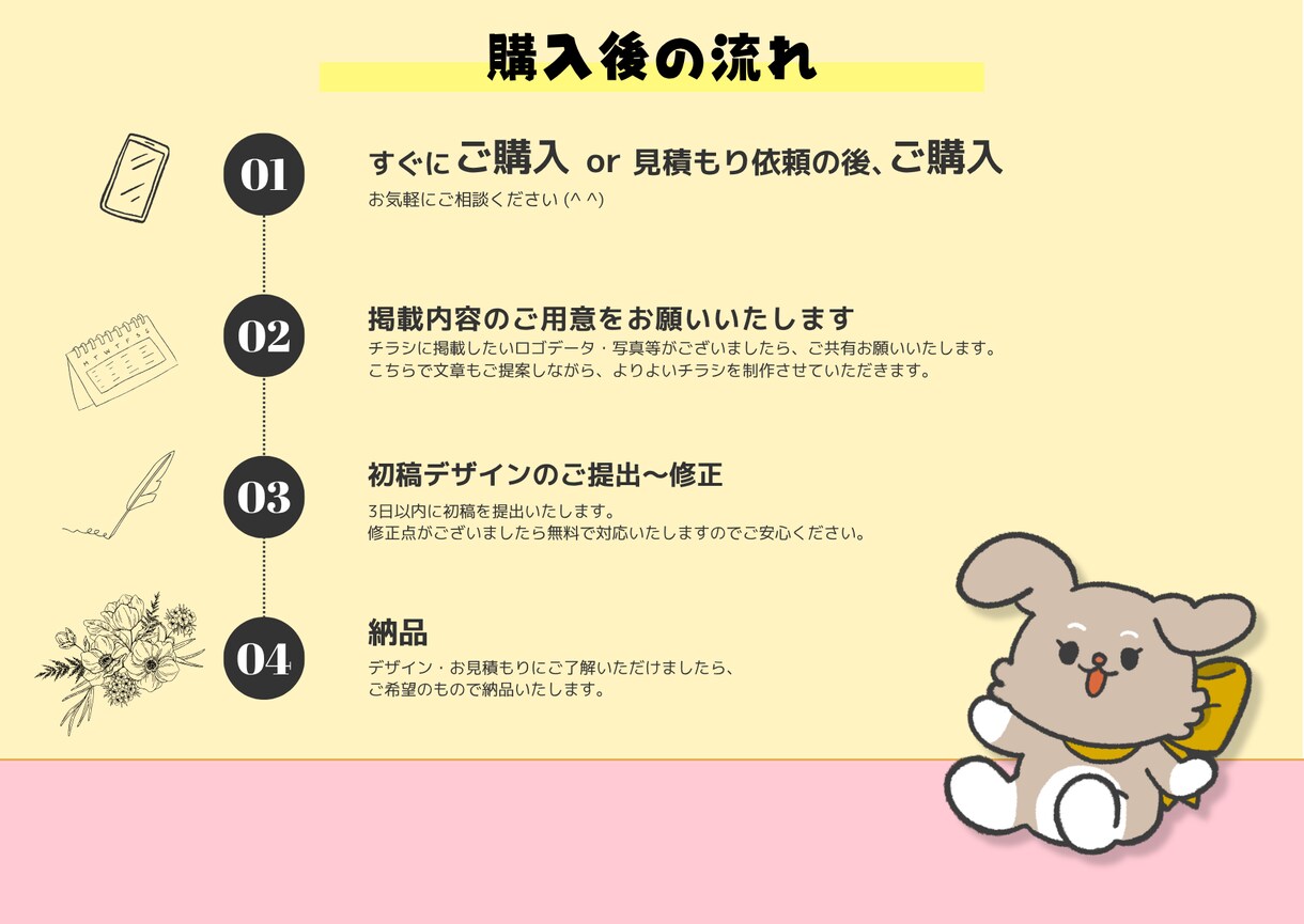 手に取る・目に引くチラシを作成します できるだけコストを抑えてチラシを作りたい方におすすめ イメージ7