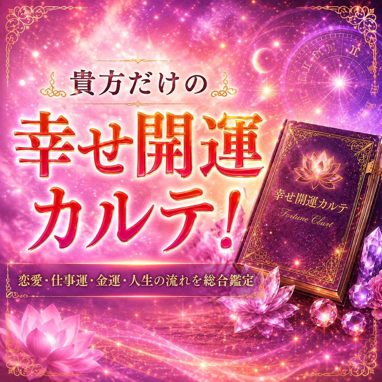 人生・恋愛・仕事・金運を開運総合鑑定します あなたの本質・才能・運勢・未来の流れを読み解く開運カルテ イメージ1