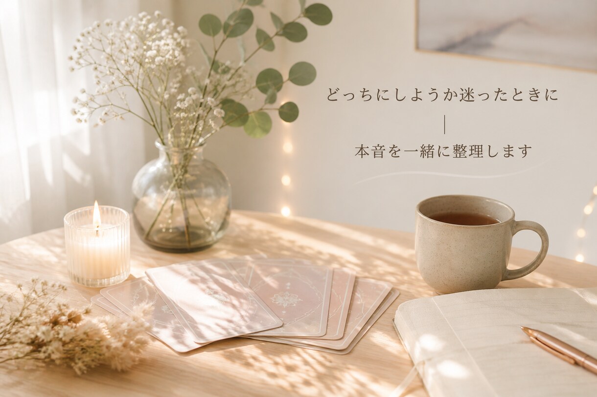 どっちにしようか迷ったとき｜本音を一緒に整理します 自分の気持ちに気づき、前に進むきっかけに イメージ1