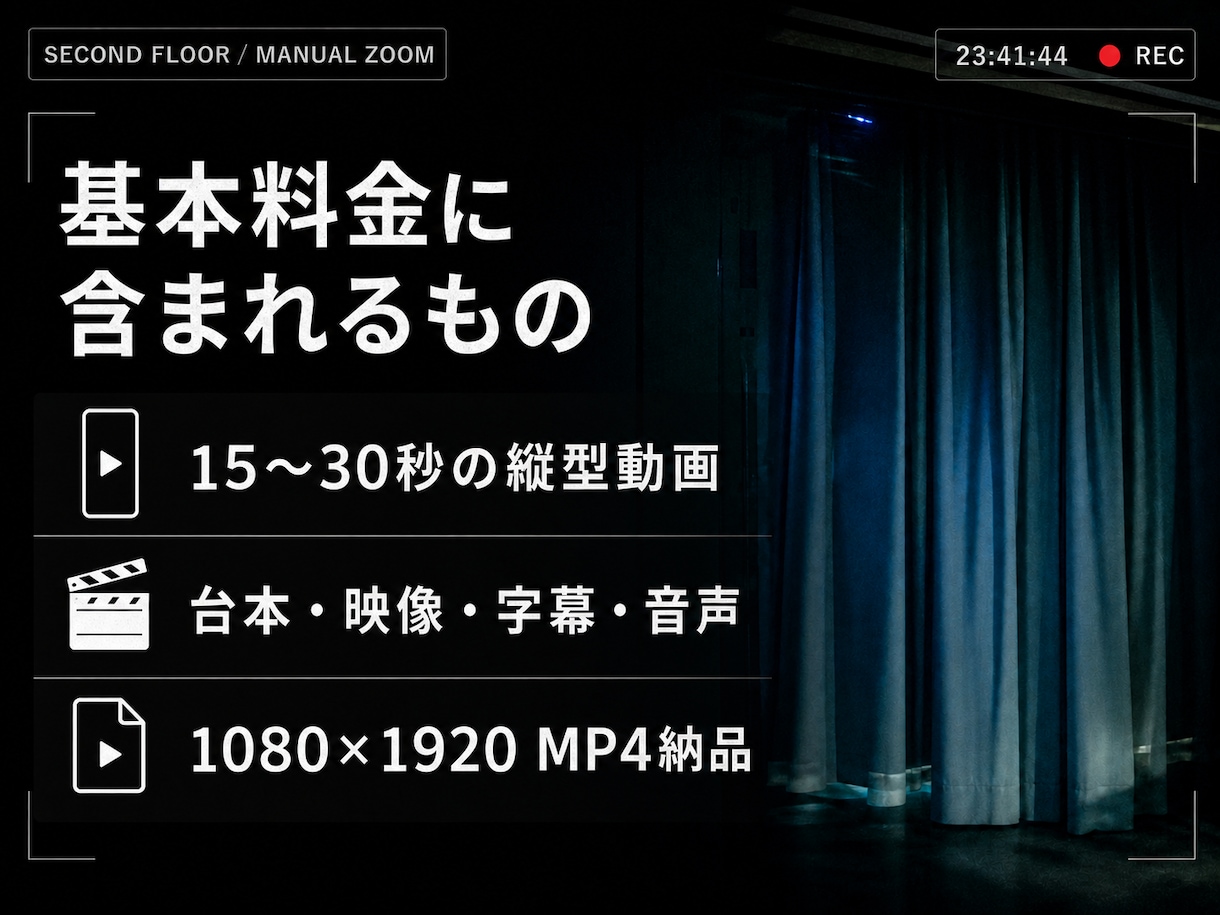 AIホラーの縦型ショート動画を丸ごと制作します 台本・映像・字幕・音声まで一括対応 イメージ2
