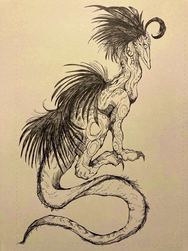 アナログでイラストを描きます ペン画で現存する動物や幻想的な動物を描きます。 イメージ3