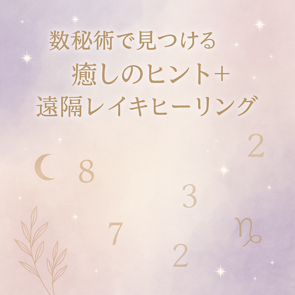 数秘とレイキヒーリングで心にやさしく光を灯します 〜数字が教えてくれる、あなたを癒すヒント〜 イメージ1