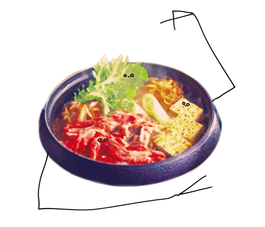 おどるたべものたちの絵を描きます 手がながい、そこそこダンスはうまい。とおもっている イメージ7