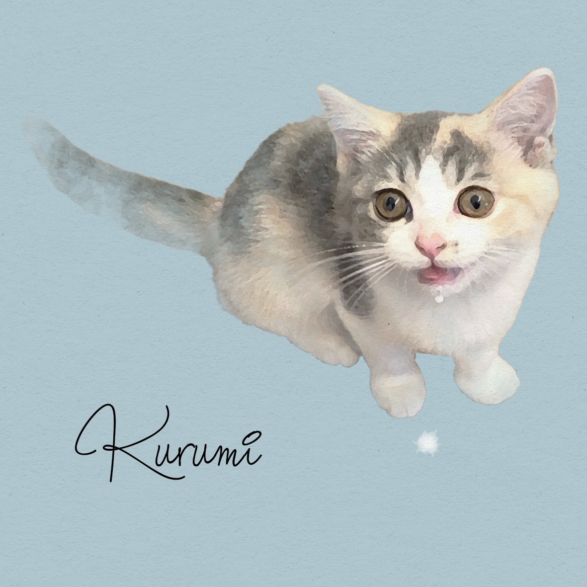 ペットをイラストに致します ペットの写真が水彩画風の似顔絵に♡ イメージ6