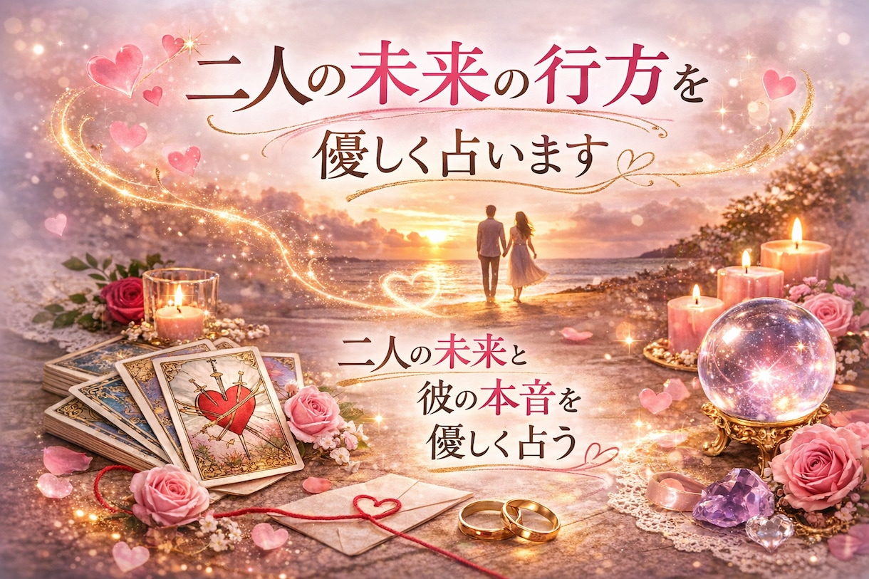 二人の未来と彼の本音を占います 二人の未来と彼の本音を優しく占う イメージ1