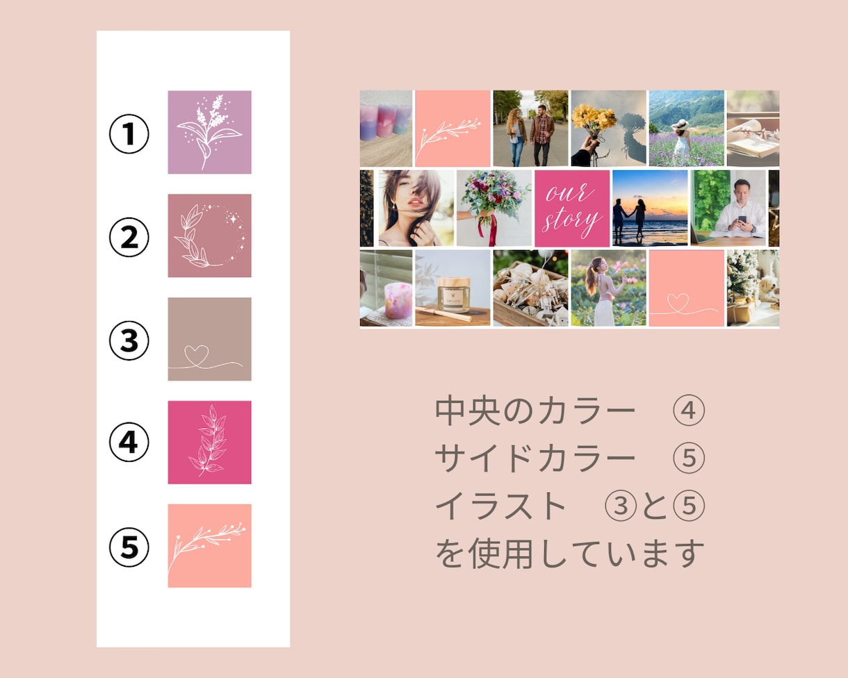 おふたりの好きを詰め込んだコラージュを作成します おふたりの好きなものをカラフルに紹介できるコラージュ イメージ5