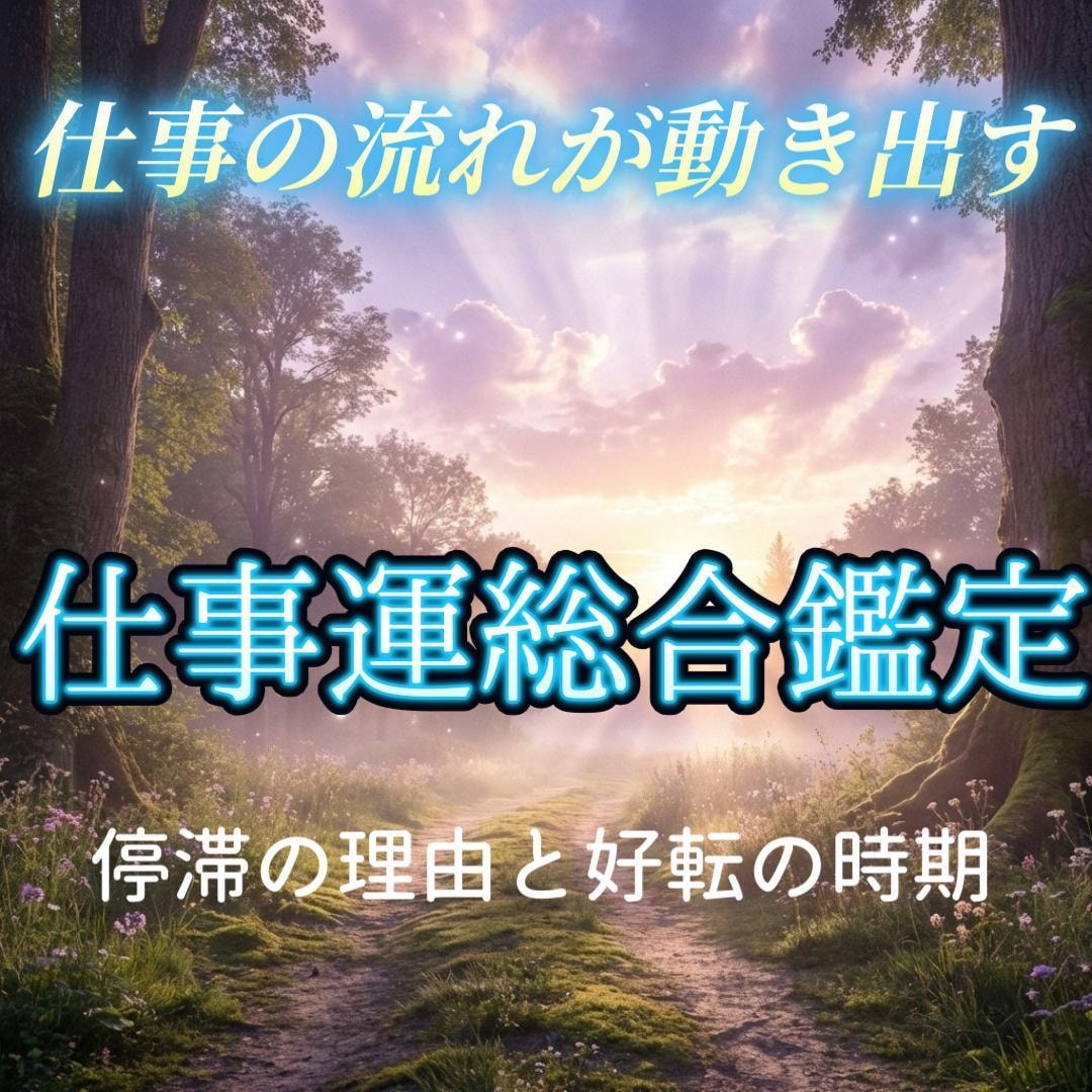 仕事運・今後の流れを深く読み解く総合鑑定いたします 転職・独立・停滞の原因と好転のタイミングを丁寧に鑑定 イメージ1