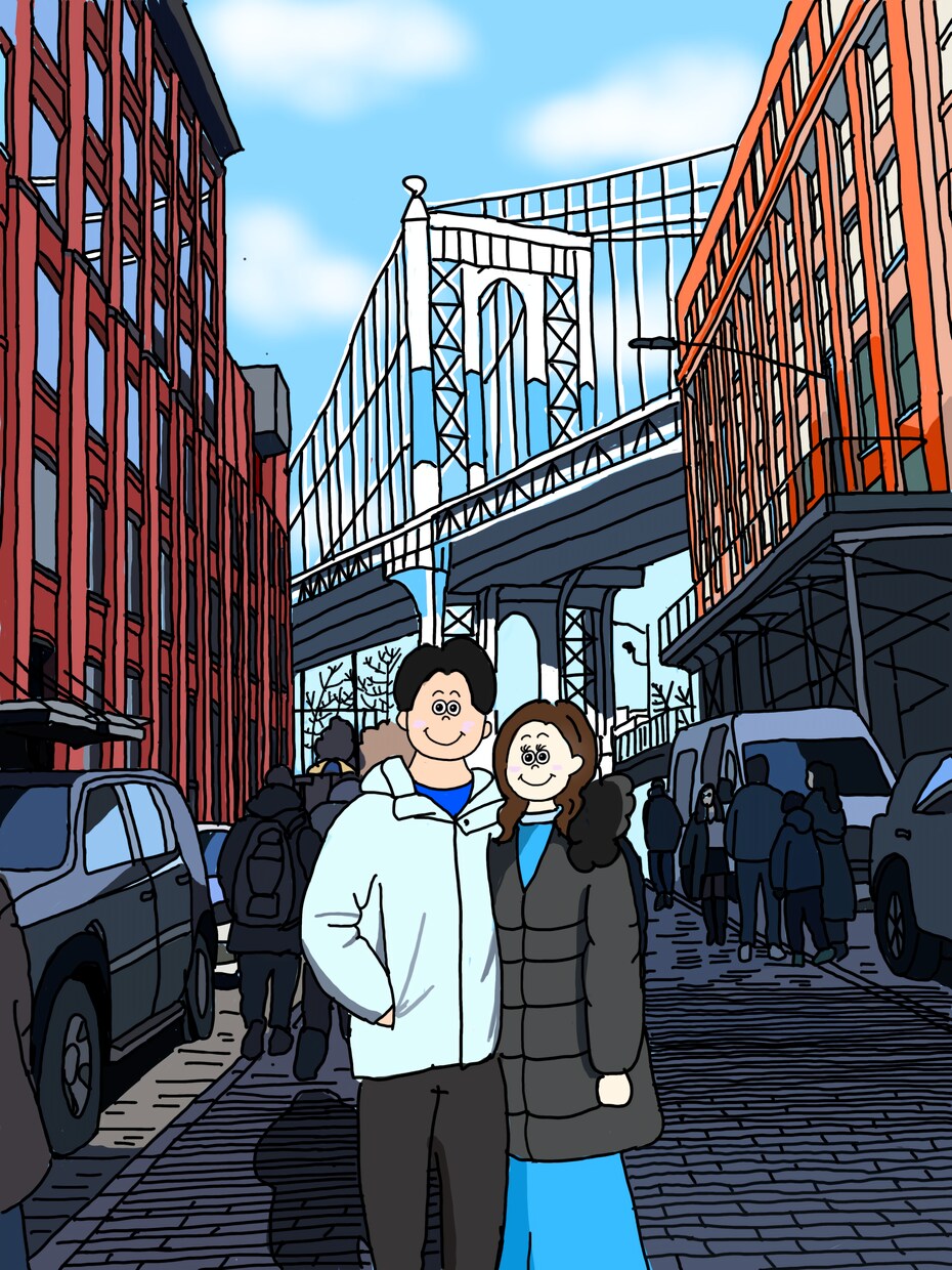 写真から素敵な旅行の思い出をイラストにします ウェルカムスペースや記念日のプレゼントに！ イメージ4
