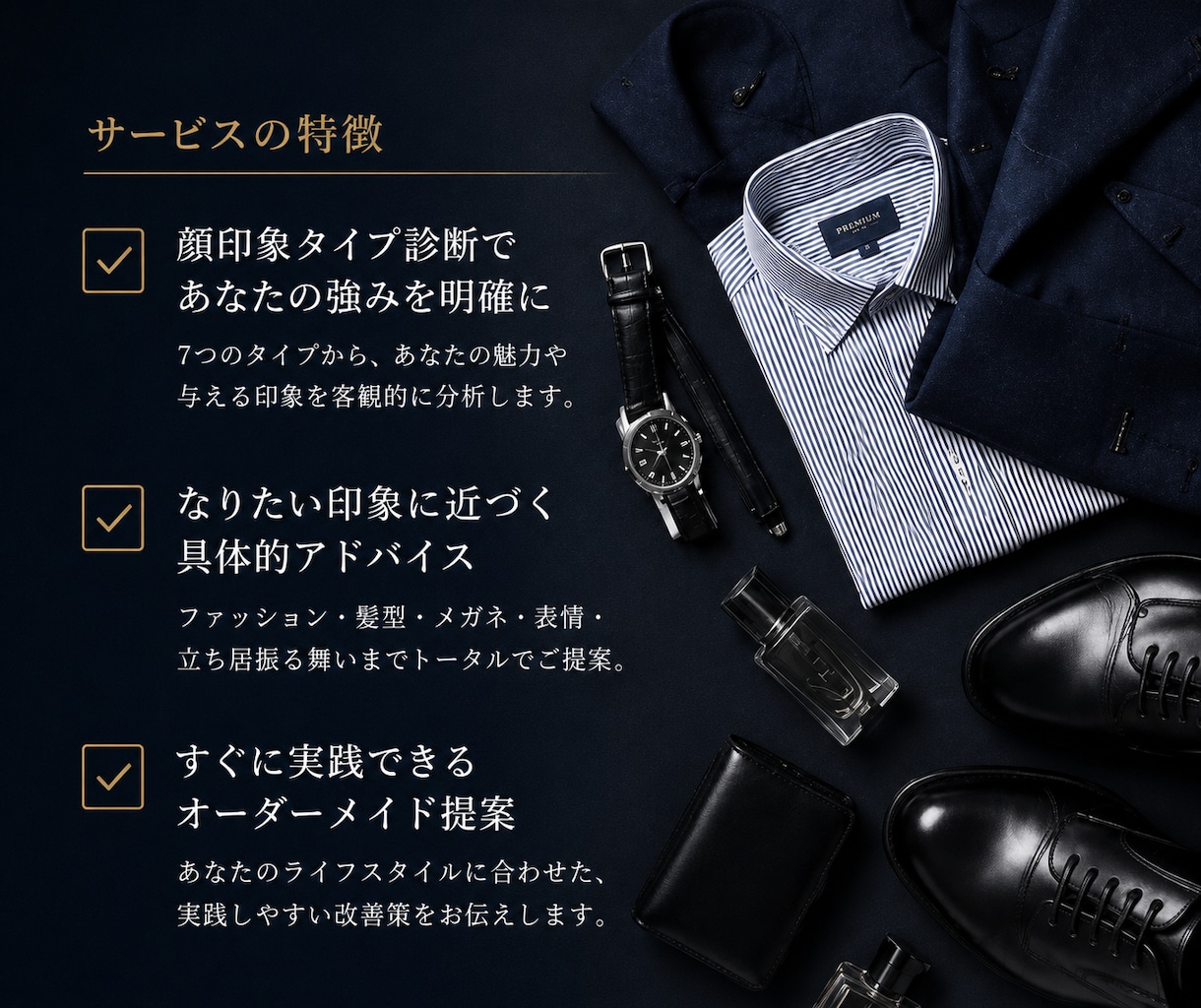 顔診断付き＊デキる男のビジネススタイルを教えます 一生使える着こなしのルール！これを覚えれば間違いない！ イメージ2