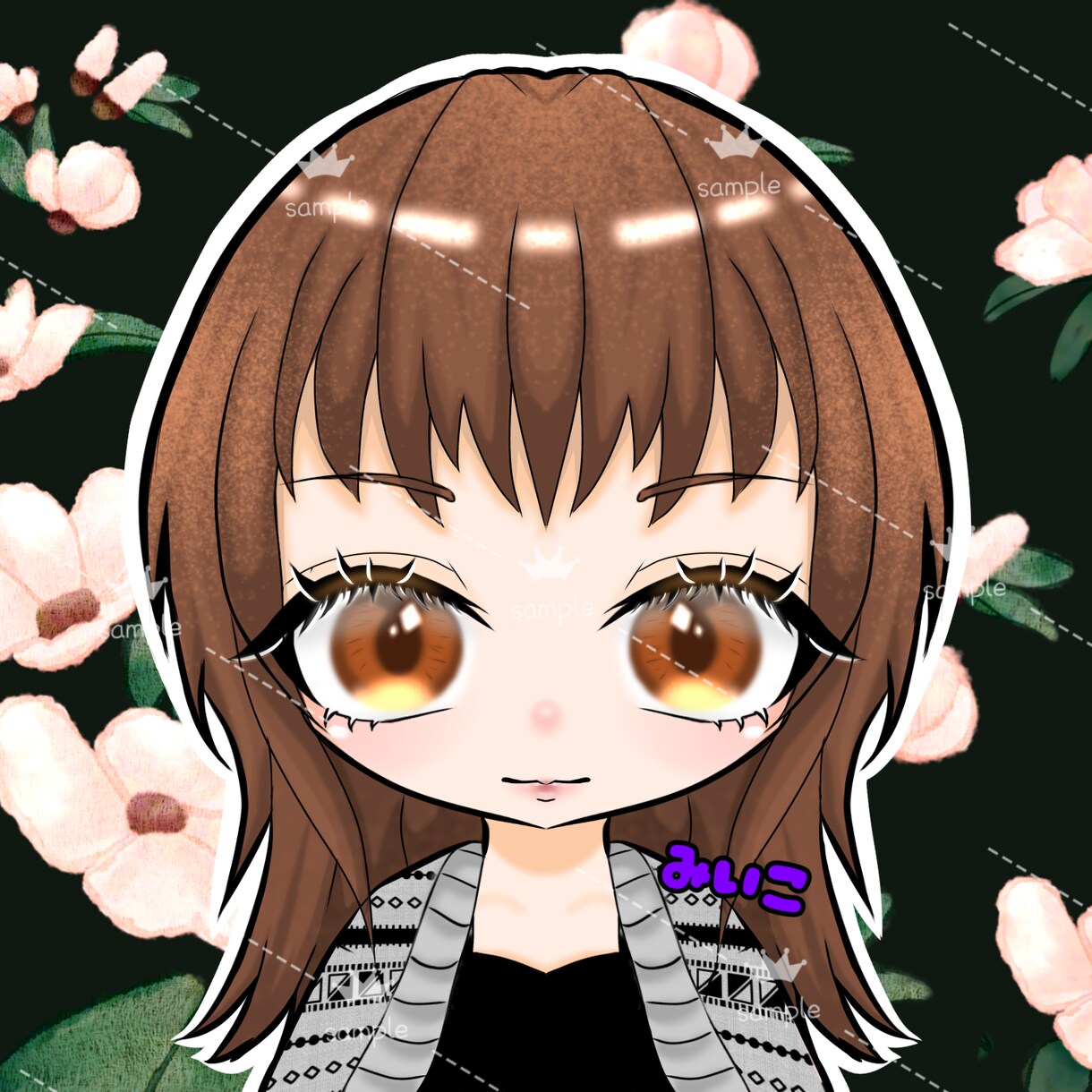 ゲーム、配信用等アイコン描きます トータルアイコン作成！自分をミニキャラ化してみませんか？ イメージ1
