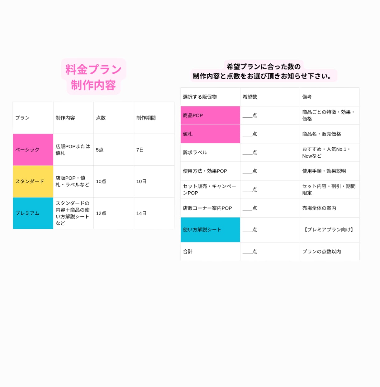 店販の売上を伸ばすおしゃれなPOP値札を制作します サロン店舗掲示用POP・値札をまとめて制作します イメージ5