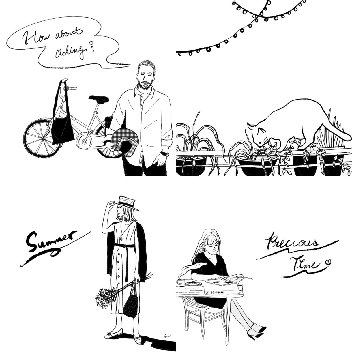 シンプルモダンなファッション・小物イラスト描きます ボールペンタッチの味のある風合いイラストです イメージ4