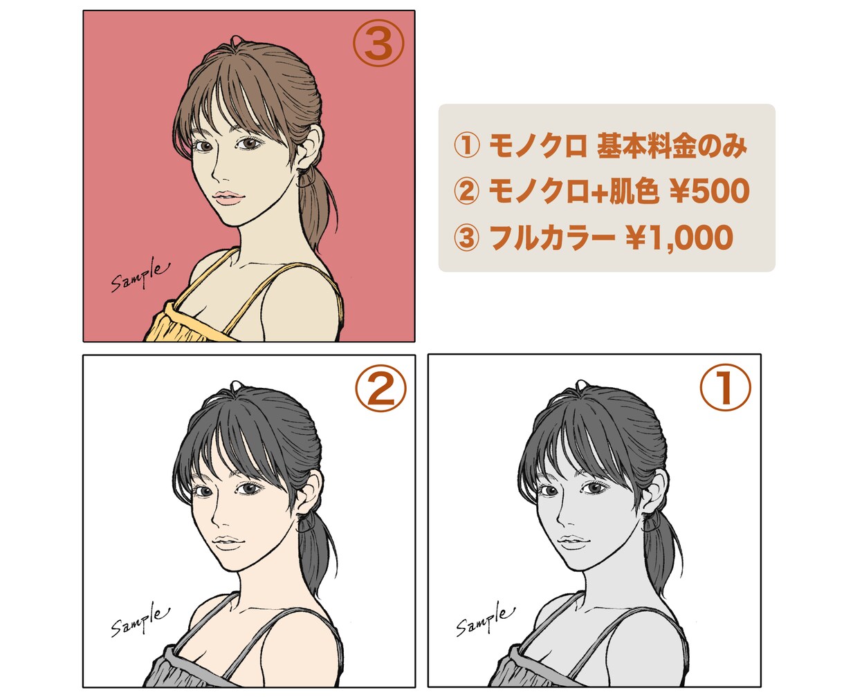 商業OK！写真からSNSアイコンを作成します 手描き感のある線で、リアル寄りのイラストを作成！ イメージ2