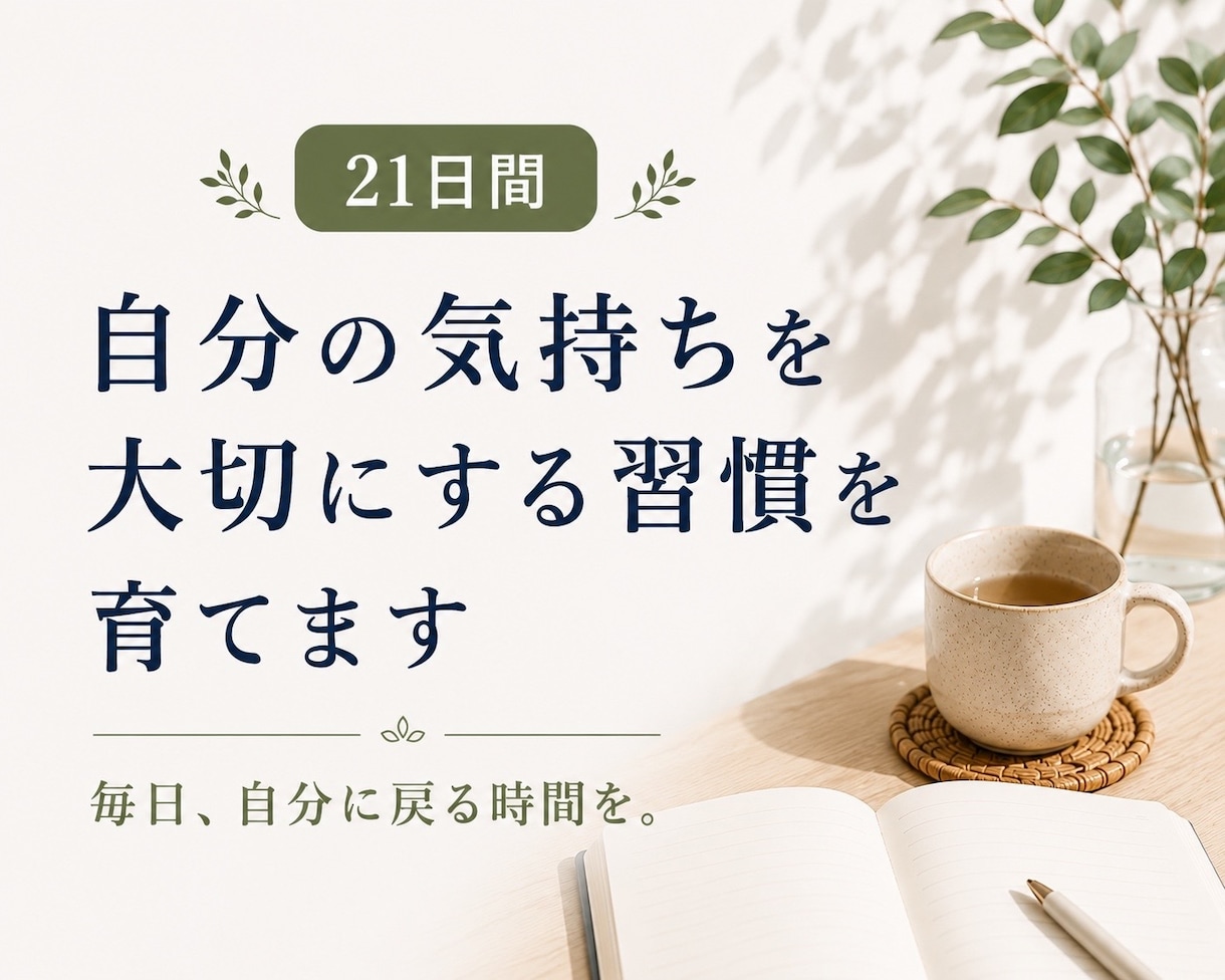 自分の気持ちを大切にする習慣を育てます 書くことで、自分の気持ちに戻れる毎日へ。 イメージ1