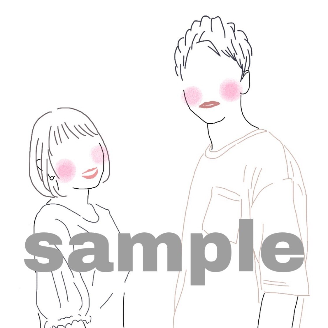 SNSなど似顔絵アイコン作ります 誰ともかぶらない素敵なアイコンに♩ イメージ1