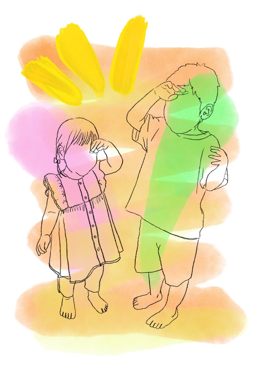家族・子どもの思い出を絵本風イラストにします 家族・子どもの大切な思い出写真を手描き風イラストに イメージ9