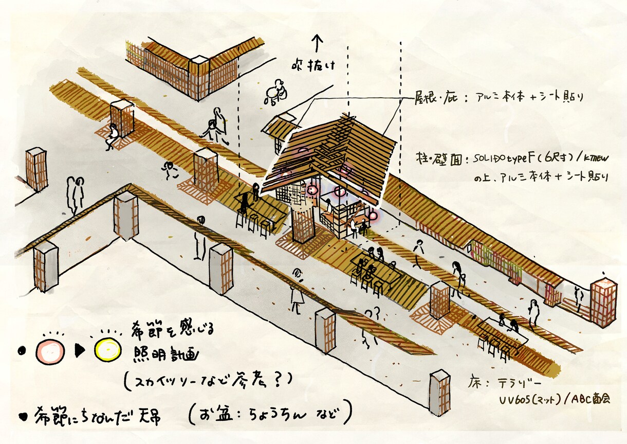 アクソメイラストを3日で描きます 施設やオフィスのインテリア改装提案にぜひ！ イメージ3