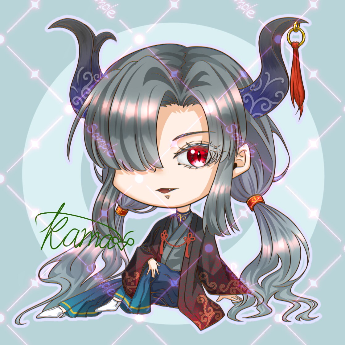 色鮮やかで存在感のあるミニキャラお描きします 美麗でかっこいい絵柄でミニキャラを制作いたします！ イメージ3