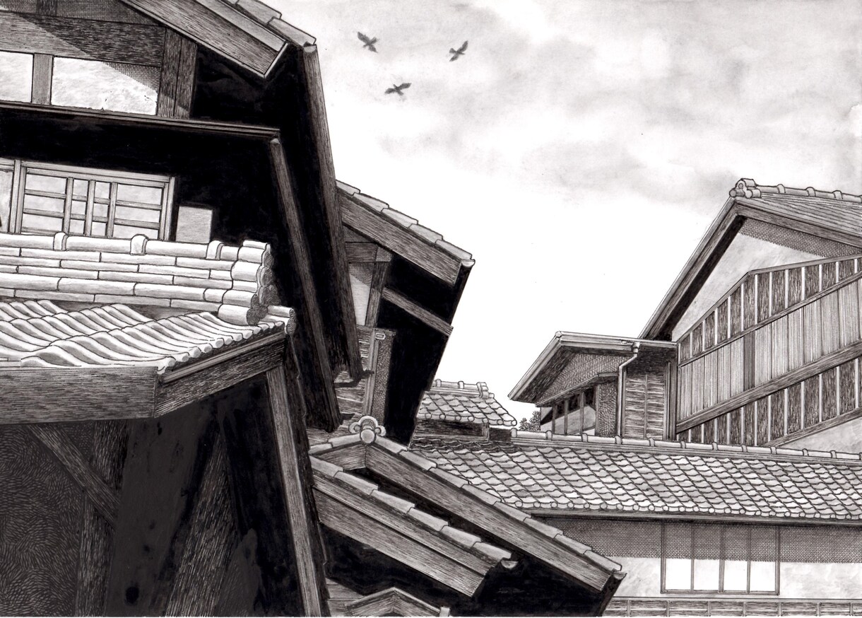 ペンと筆で、水彩の手描きイラストを描きます お客様の写真を元にモノクロのペン画を制作します。 イメージ5