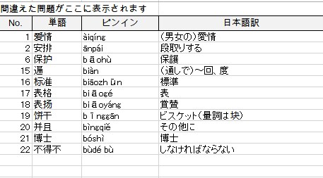 HSK4級のPC版単語帳アプリを販売します HSKの単語は書くんじゃない。テストでアウトプットして覚える イメージ5