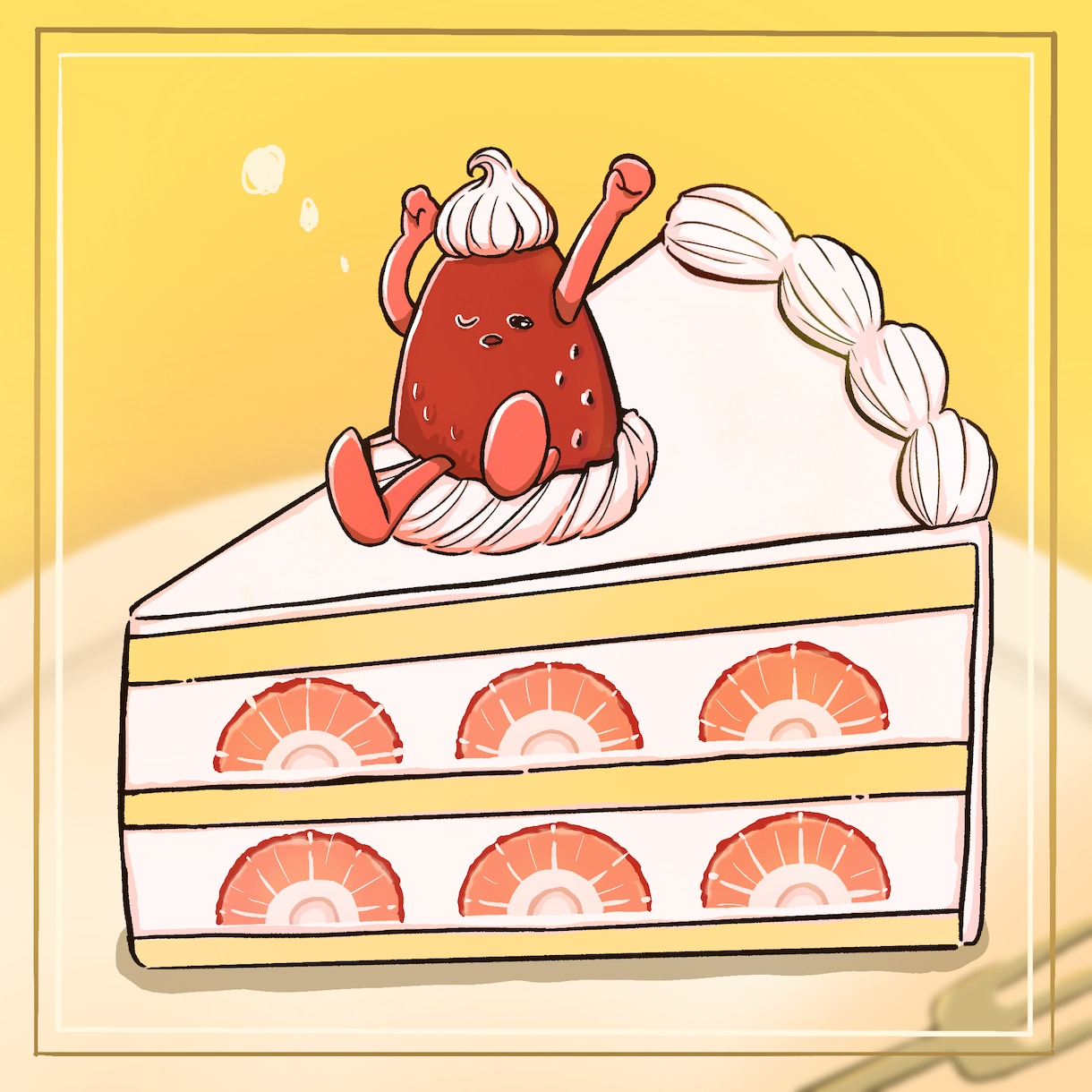 商用OK◎食べ物モチーフのキャラクターを描きます ゆるくてかわいい1枚！アイコン・挿絵に利用できます イメージ5