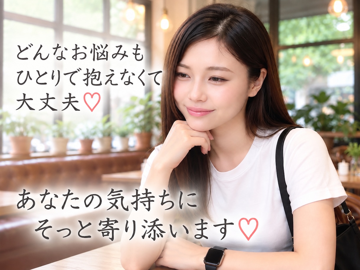 あなたの心に優しくよりそいます 誰にも言えない悩みや本音、どんなお話も優しく受け止めます♡ イメージ1