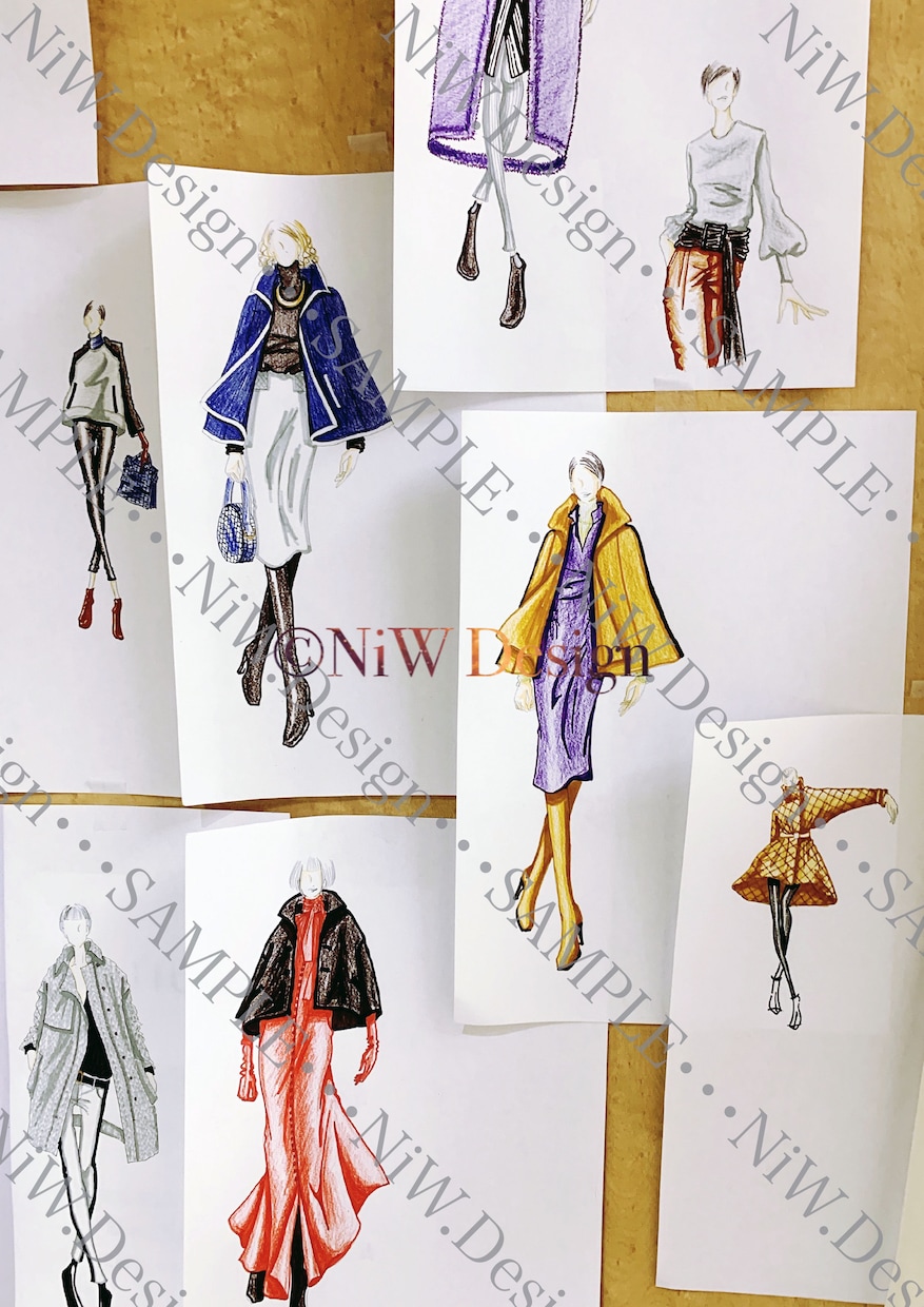 元ファッションデザイナーがデザイン画を描きます あなたに代わってプロがイメージをより魅力的に描きます✨ イメージ9