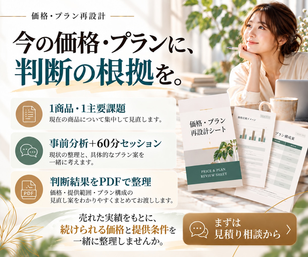 女性起業家の商品・サービス価格とプランを見直します 販売実績と提供負担から、今の価格・プランを整理 イメージ8