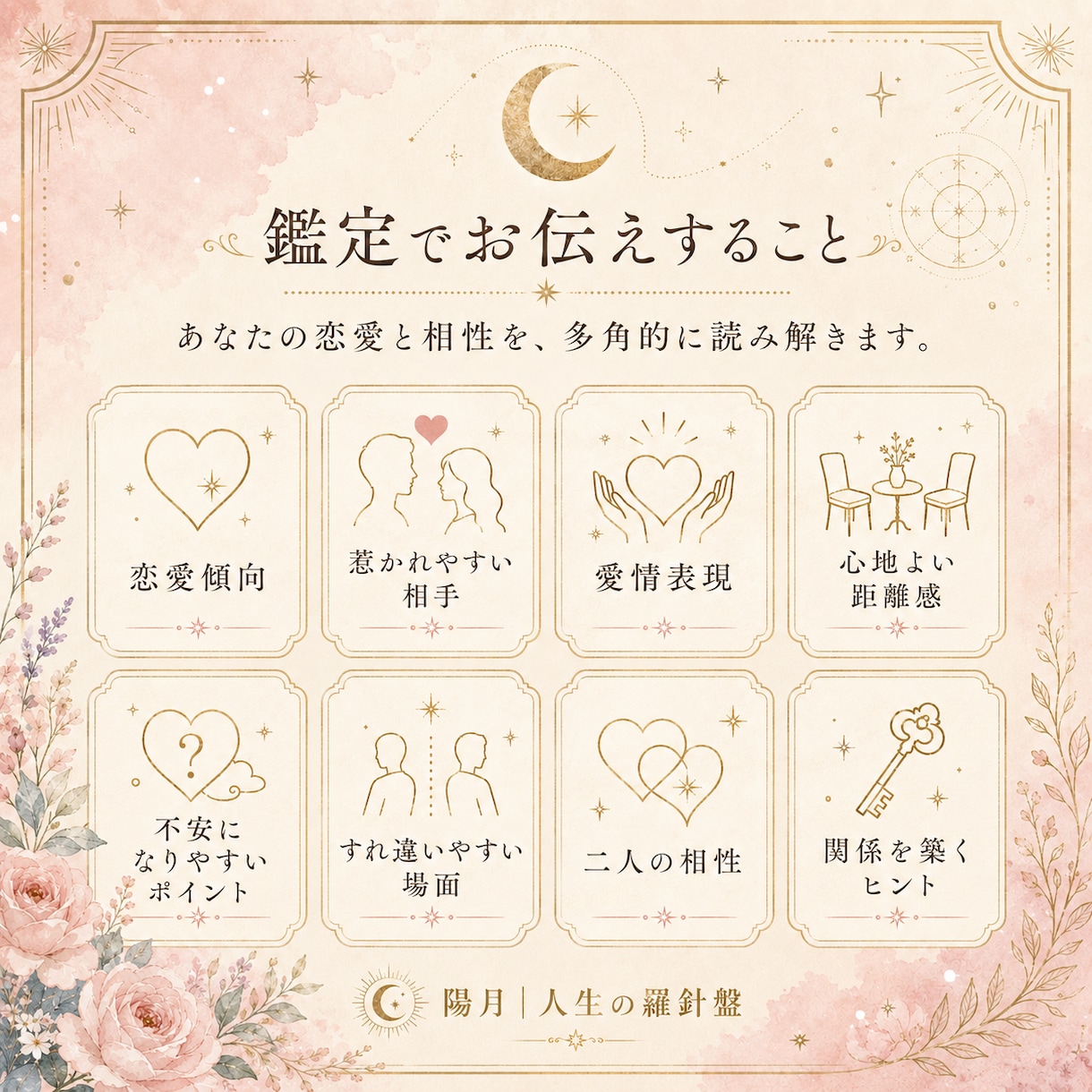西洋占星術で恋愛傾向と相性を読み解きます 恋愛のクセ・惹かれる相手・二人の関係を丁寧に鑑定 イメージ3