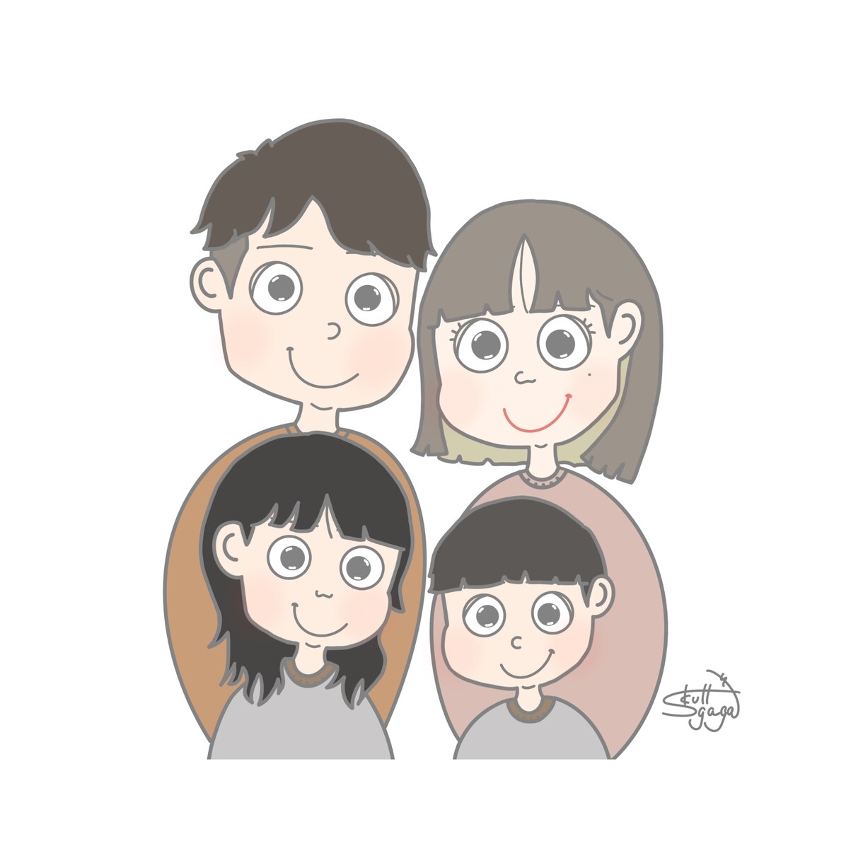 似顔絵を作成します ★似顔絵作成〜4名様用です〜★ イメージ1