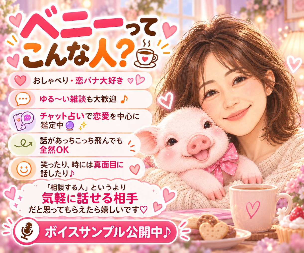 彼の気持ち♡恋バナしながら占います 恋愛／片思い／復縁／結婚／浮気…彼の本音・二人の未来を鑑定 イメージ4