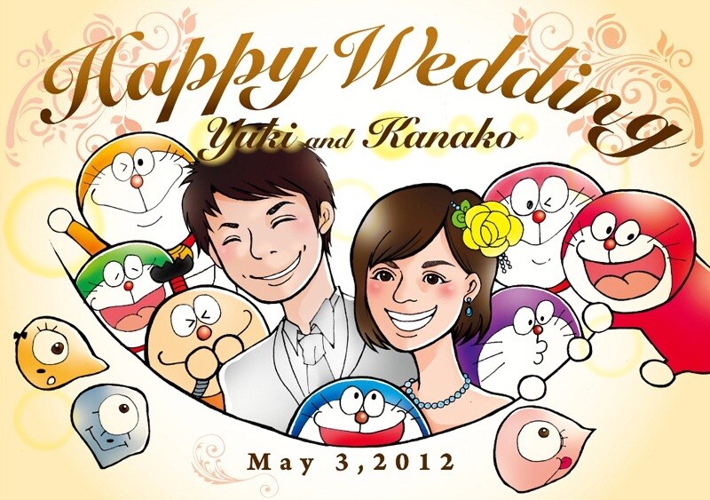 結婚式のウェルカムボードなど、似顔絵描きます! イメージ1